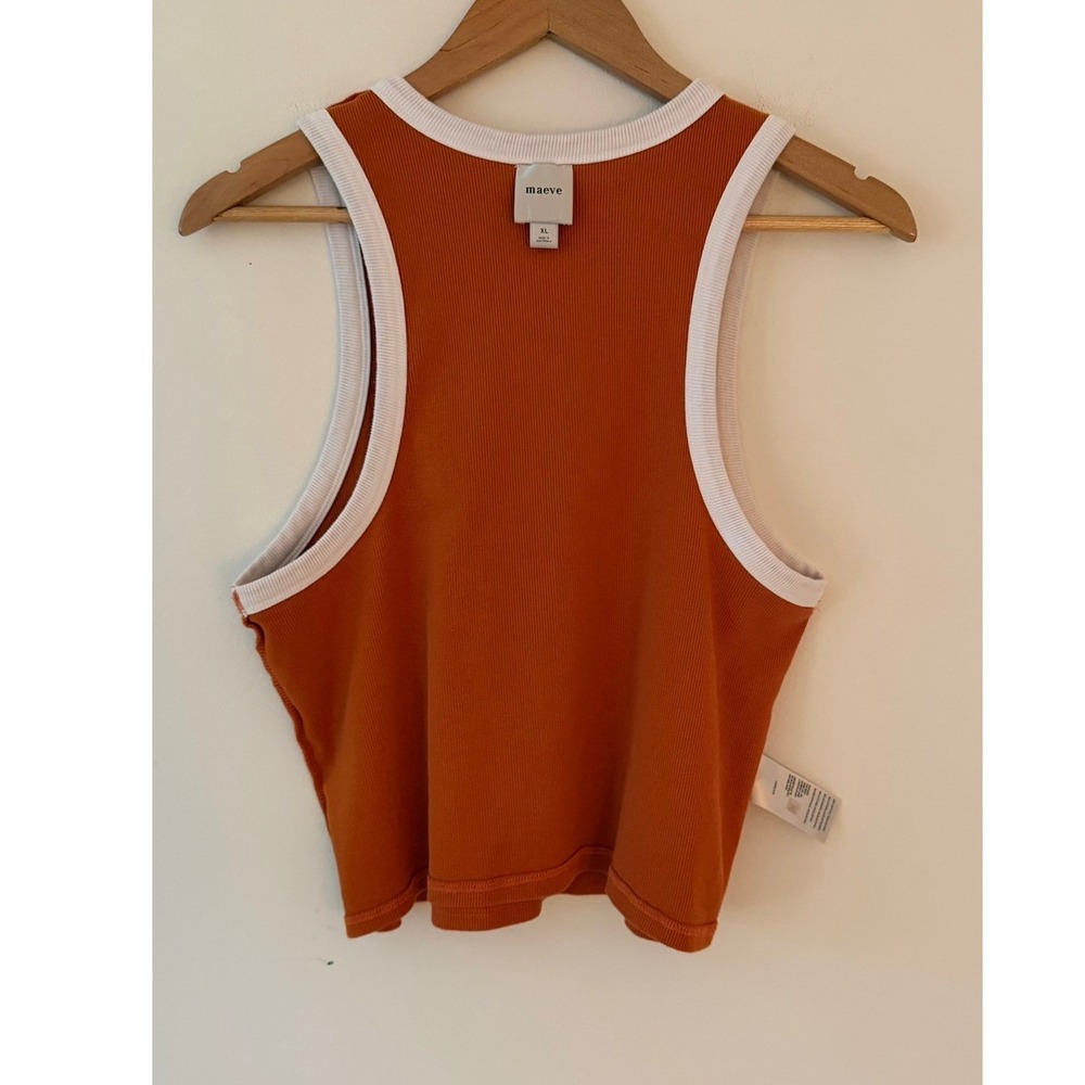 Anthropologie Maeve The Blair Baby Tee Sleeveless Cropped Racerback Size XL - Picture 4 of 10